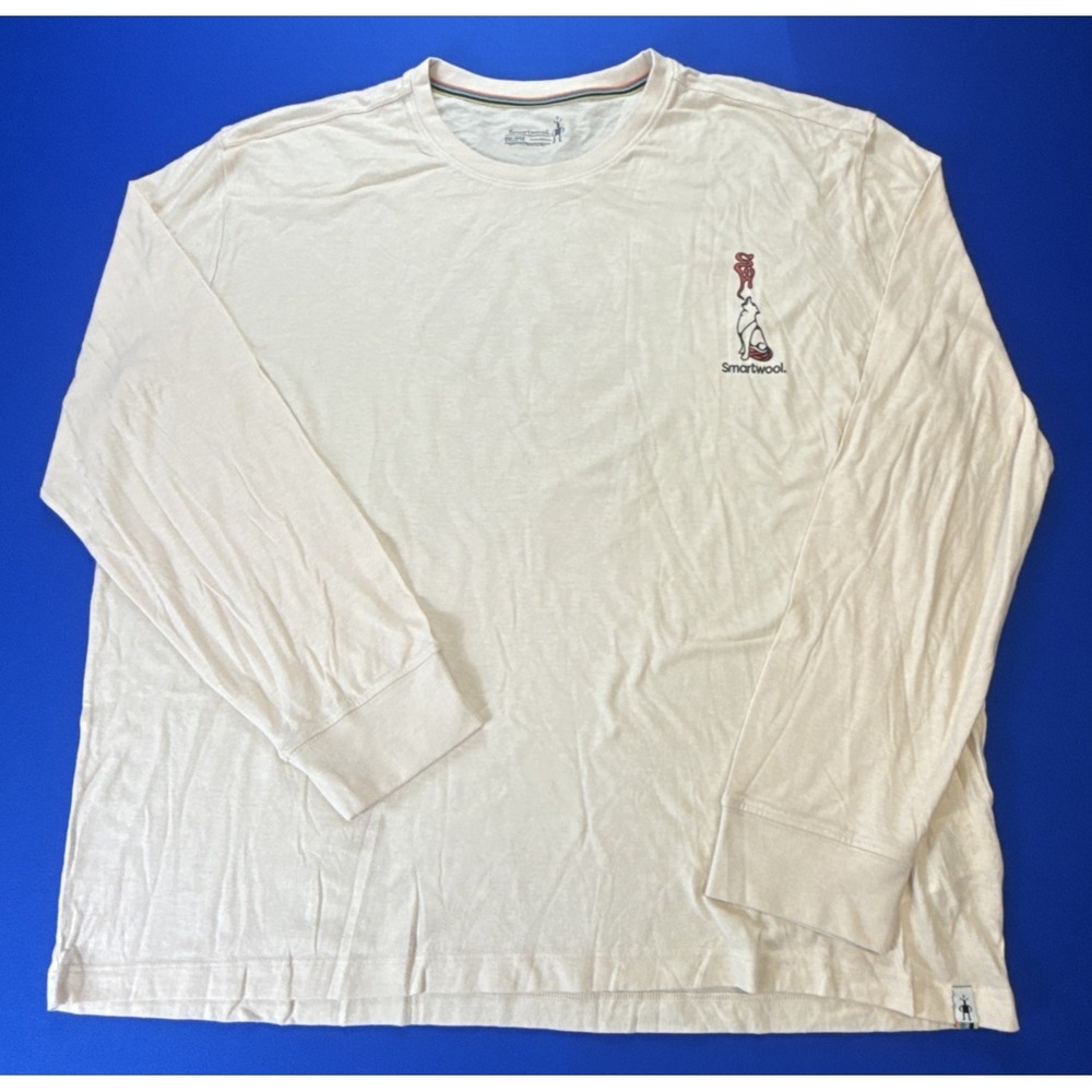 Smartwool Mens Ski Circus Graphic Long Sleeve Tee Almond‎ Size 2XL 02597-L31